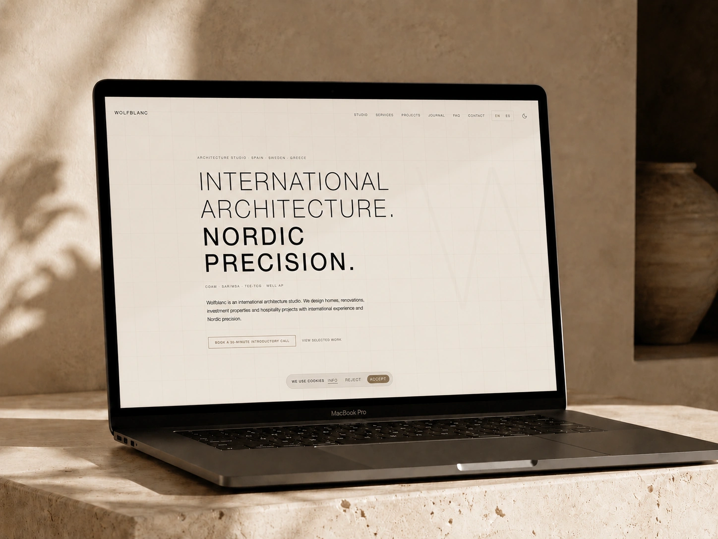 Una web internacional con estructura clara